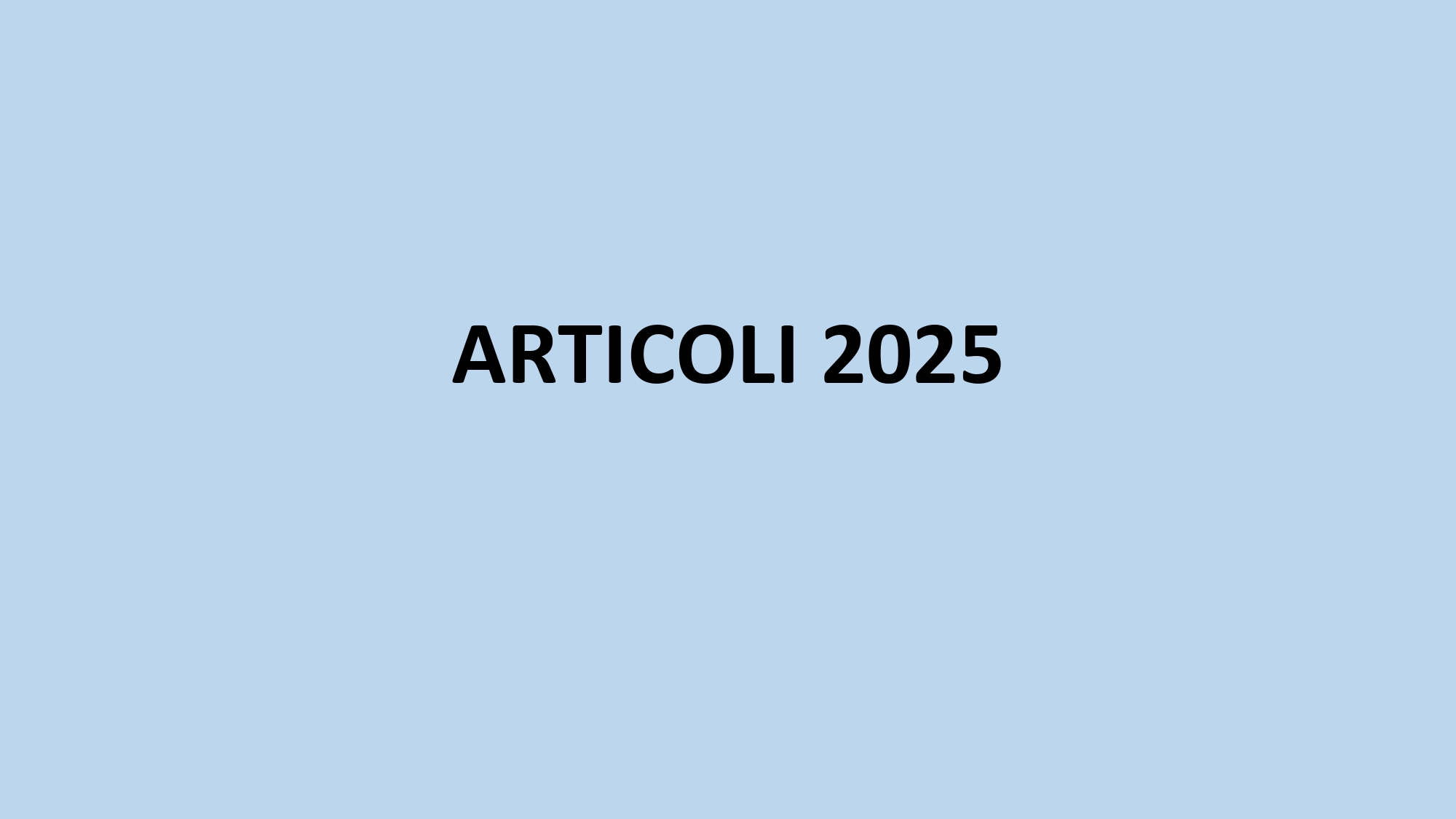 Anteprima Articoli 2025